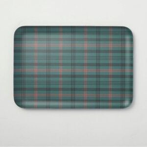 Hearth & Hand Tartan Plaid Melamine Serve Tray Dark Green/Red